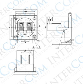 IC-249A Hoparlör Klemensi 2li Kare
