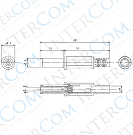 IC-253 DC Jak 2.5mm Uzun