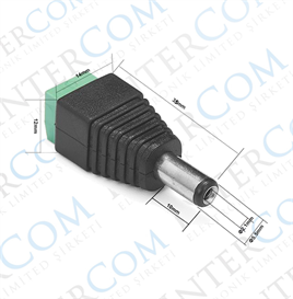 IC-254E Klemensli Jak Erkek 2,1mm