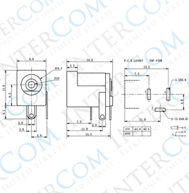 IC-255 DC Jak Şase 2.1mm