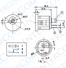IC-257B DC Jak 2.1mm Geçmeli Tip