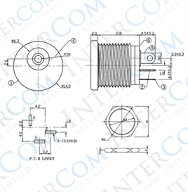 IC-258 DC Jak 2.5mm Somunlu Ø12mm