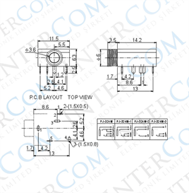 IC-259 Stereo Şase 3.5mm Somunlu