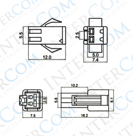 IC-261J-0 JST SM 2P Kablolu Konnektor Takım