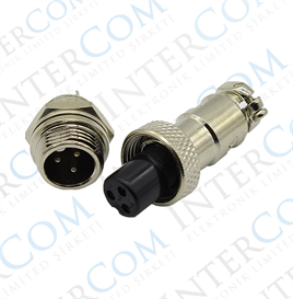 IC-261M 12mm Mayk Fiş Şase Erkek - Seyyar Dişi