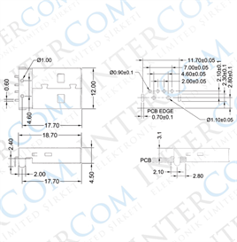 IC-264 USB Şase A Tip 90° Erkek