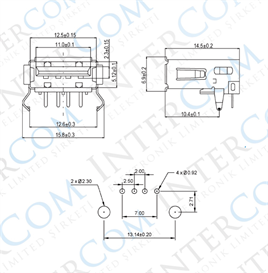 IC-265 USB Şase A Tip 90° Dişi