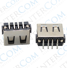 IC-265C USB Şase A Tip 90° Dişi Kısa