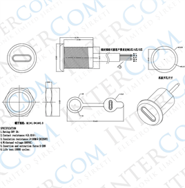 IC-266T-2 Pano Tip TYPE-C Şase Dişi 5P - Şarj + Data