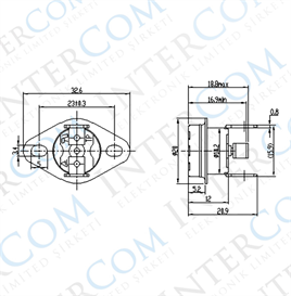 IC-269 Bi Metal Termostat Resetli Normalde Kapalı Kontak Plastik