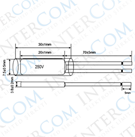 IC-270 Termostat Kablolu Tip Normalde Kapalı 5 Amper