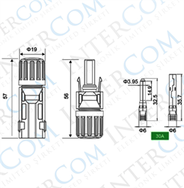 IC-273  MC4 Güneş Paneli Konnektörü