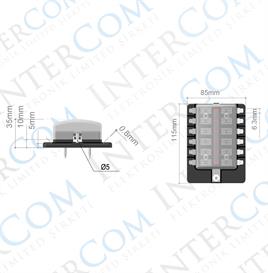 IC-276A-12 SİGORTA KUTUSU 12Lİ İKAZ IŞIKLI