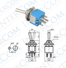IC-138 Toggle Switch ON-OFF Ø5mm SMTS-202
