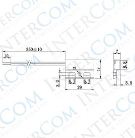IC-228C-1 KABLOLU REED SENSÖR NORMALDE KAPALI KONTAK 29X19MM