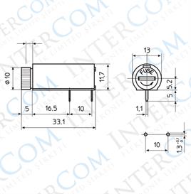 IC-235B Sigorta Yuvası 5x20mm 90° PCB