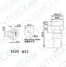IC-235C Sigorta Yuvası Tornavida Uçlu 5X20