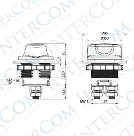 IC-275C AKÜ ŞALTERİ 100A 2P ON-OFF 
