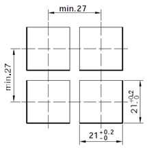 LAS1-AWF-11Z 21x21 Plastik Kalıcı Buton 1NO/1NC 5P