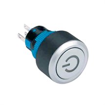 LAS1-AWY-11T 22mm Plastik Yaylı Buton 1NO/1NC 5P (Simge)