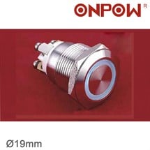 LAS1-GQ-11E 19mm Metal LED'li Buton Yaylı IP67