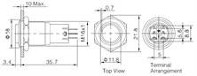 LAS2-GQH-11Z 16mm Metal LEDli Kalıcı Buton IP67