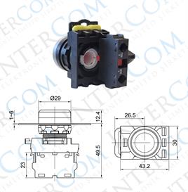 LAY25-EA42 22mm Buton Normalde Kapalı Kontak