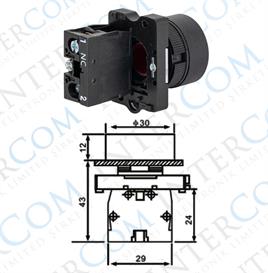 LAY5-EA42 22mm Buton Normalde Kapalı Kontak