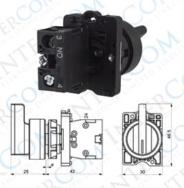 LAY5-EJ41 22mm Uzun Mandal 0-1 Yaylı (1NO)