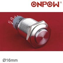 NO64 LAS2-GQH-11Z 16mm Metal Kalıcı Buton IP67