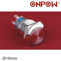 NO65 LAS1-AGQ-11Z 19mm Metal Kalıcı Buton IP67