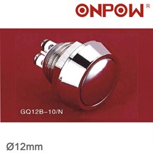NO81 GQ12B-10-N 12mm Metal Yaylı Buton IP65