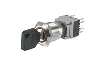 NO95-1 LAS1-BGQ-22Y-21r 19mm Metal Anahtarlı Switch 0-I IP65