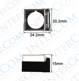 S01 Kare Koruma Kapağı 16mm LAS1-AY ve LAS1-AF için