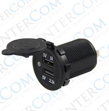 VOLTMETRE + ÇAKMAK GİRİŞİ + 2Lİ USB + 3LÜ KULAK  PANO TİP 28MM