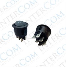 IC-133-6 YUVARLAK ANAHTAR ON-OFF 6P SİYAH