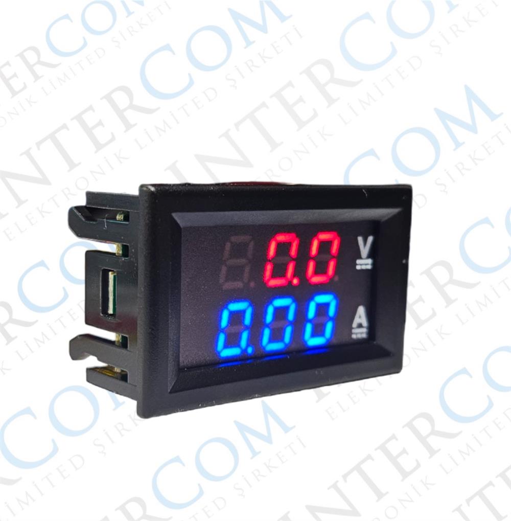 IC278B DİJİTAL VOLT-AMPERMETRE DC 0-100V 0-10A 	