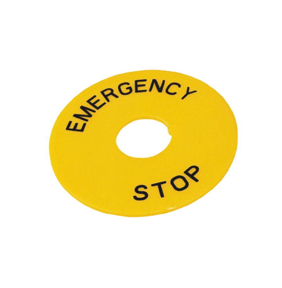S10 Acil Stop Buton Etiketi 16mm ve 22mm için