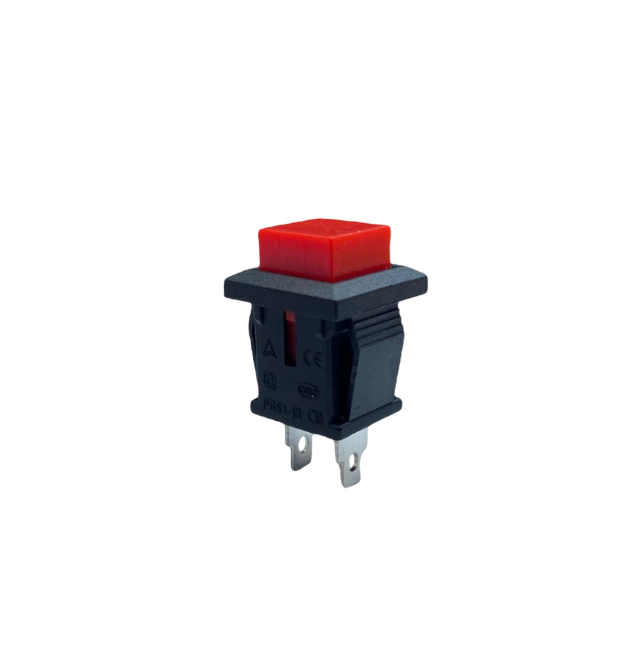 IC-180K-0 KARE BUTON KIRMIZI YAYLI TERS