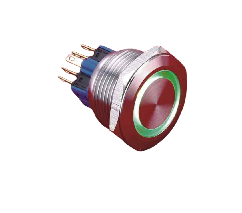 GQ28-11E 28mm Metal LED'li Yaylı Buton