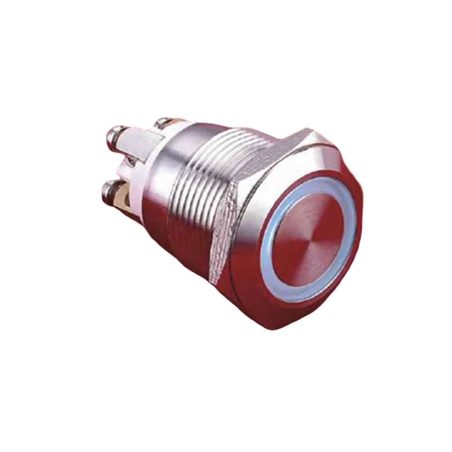 19mm Metal LED'li Buton Yaylı IP67