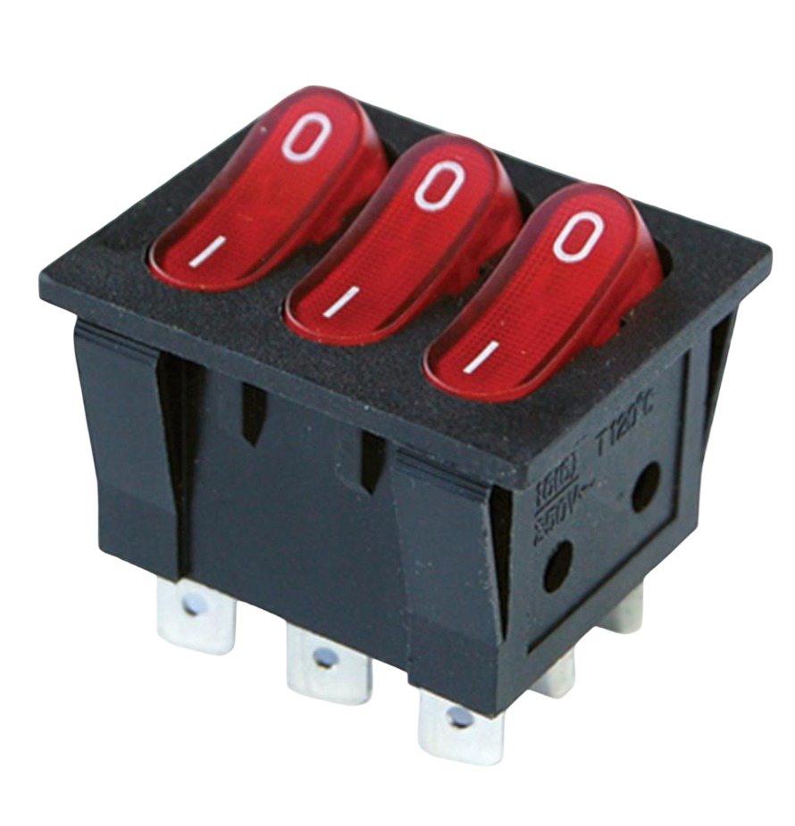 IC-135 Üçlü Işıklı Anahtar ON-OFF 9P