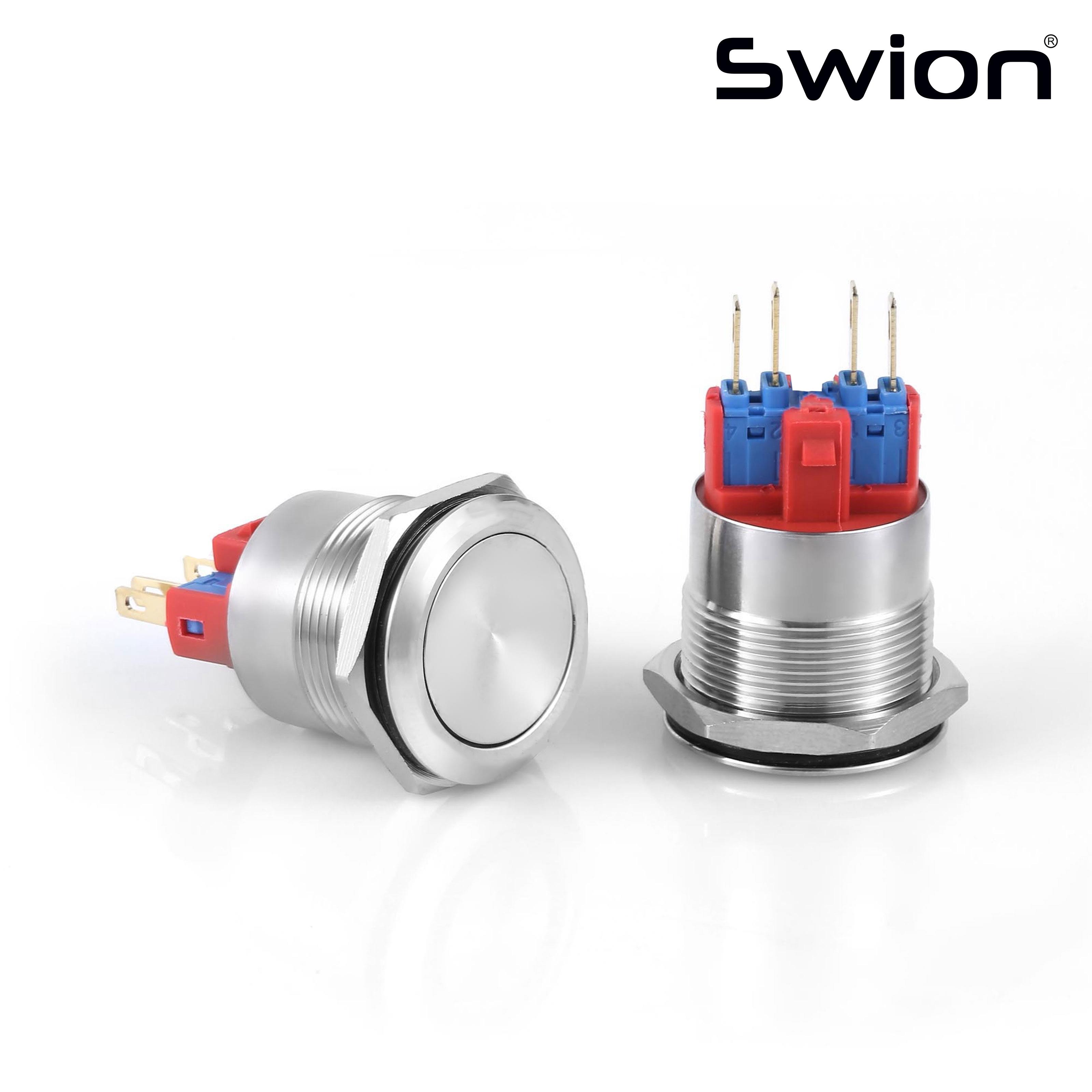 D89-1 | 22MM METAL YAYLI BUTON IŞIKSIZ 1NO/1NC