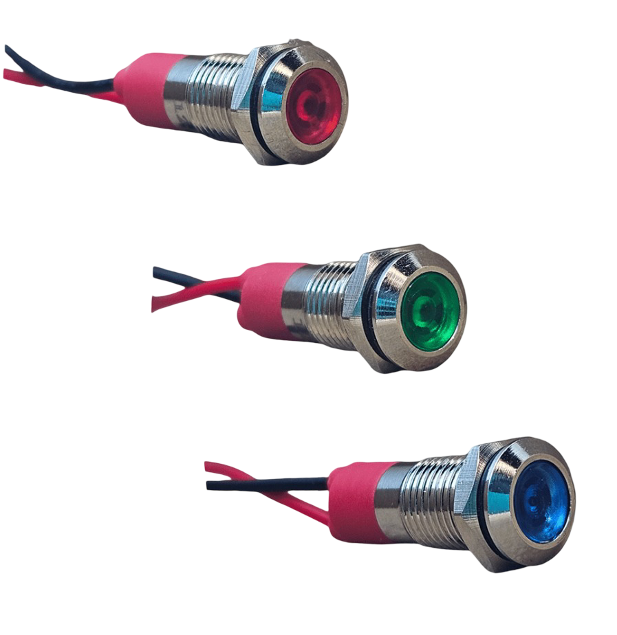 D8S 8MM METAL KABLOLU SİNYAL LAMBASI 12-24V