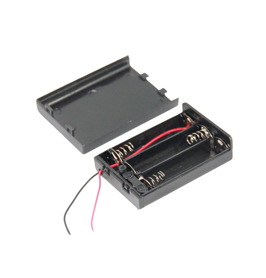 IC-233E Pil Yuvası 3 lü Kapaklı Switchli (AA)
