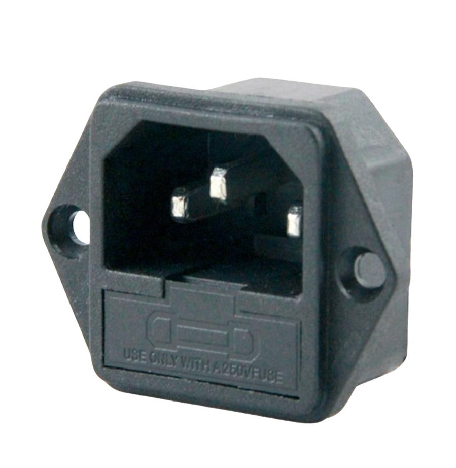 IC-213 C14 Power Soket Erkek Fuseli Kulaklı AS-07