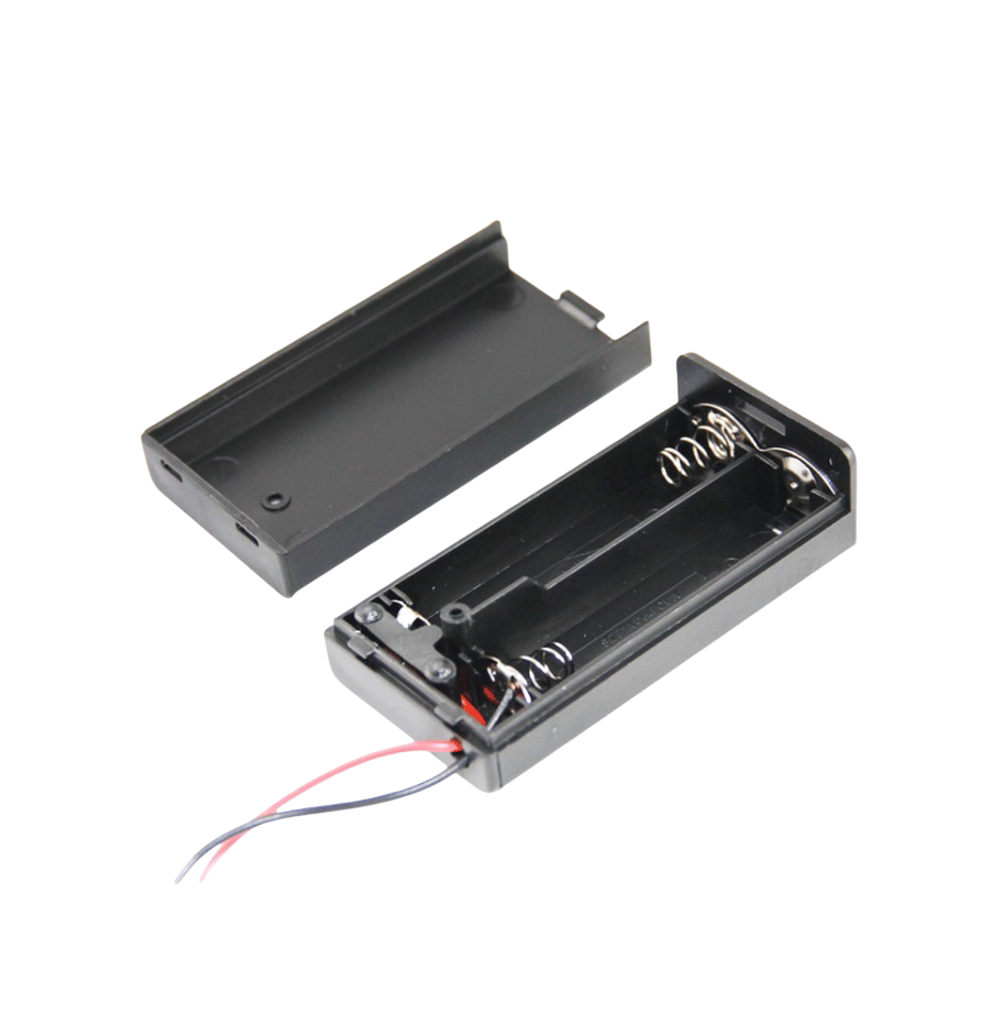 IC-233C Pil Yuvası 2 li Kapaklı Switchli (AA)