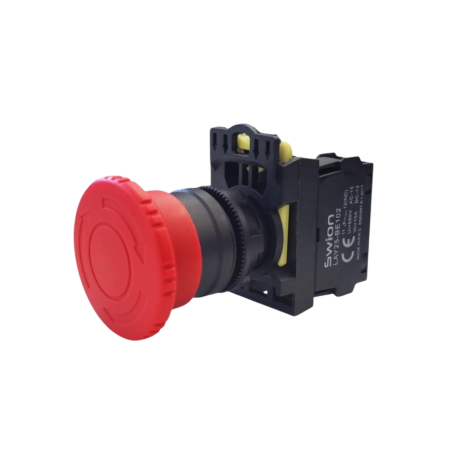 LAY25-ES542 22mm Acil-Stop Bas-Çevir 40mm