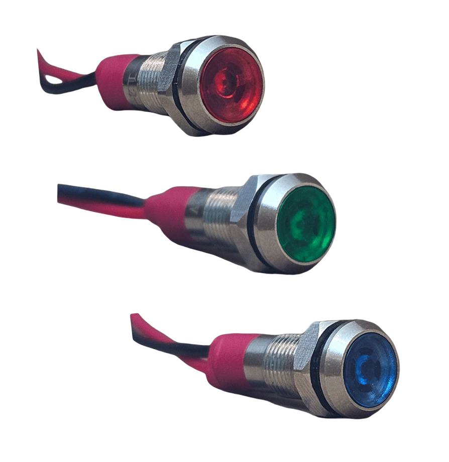 D6S 6MM METAL KABLOLU SİNYAL LAMBASI 12-24V 