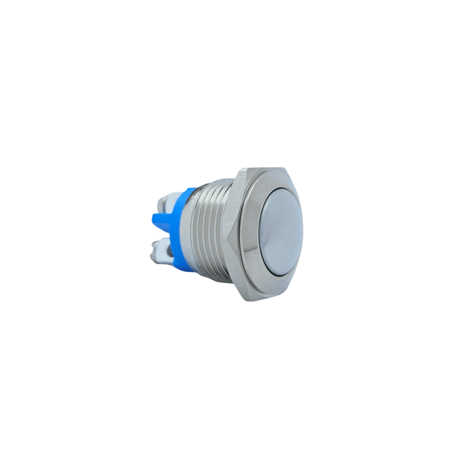 E40B 16MM METAL IŞIKSIZ YAYLI BUTON - BOMBE - 1 NO - IP67